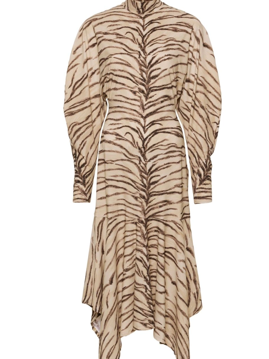Cheap long-sleeve maxi Women Stella dress tiger-print McCartney 0715